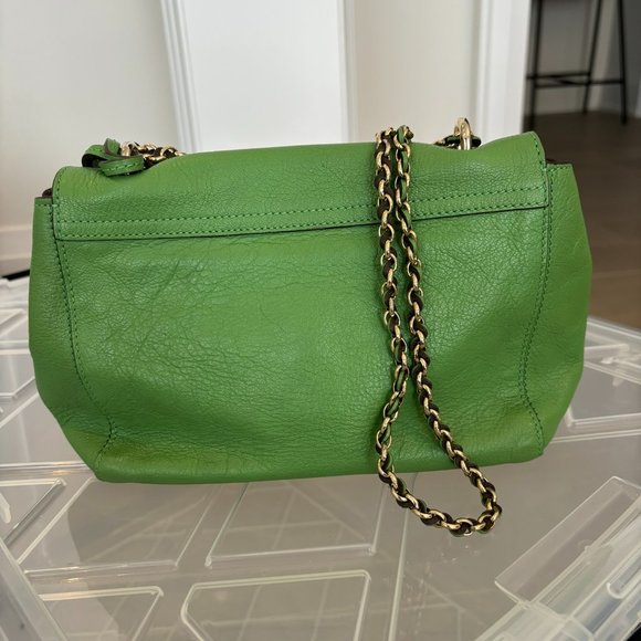 BNWT Mulberry Lily Glossy Goat bag in Grass Green - Picture 2 of 9